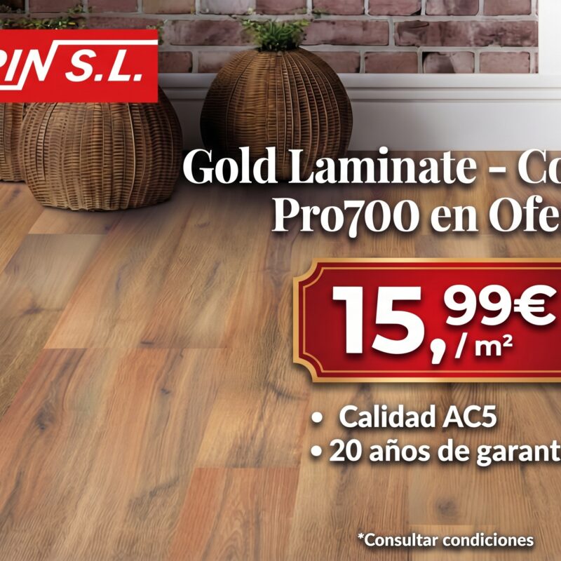 Suelo laminado Gold Laminate PRO700 en oferta: 15,99 €/m²